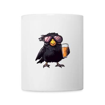 Bière de ski Raven Crow - Mug blanc - blanc - Devant