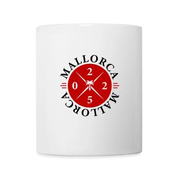 Mallorca 2025 Palme - Tasse - Weiß - Vorne