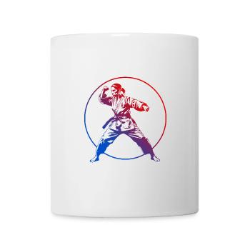 Karate Silhouette Colorful - Mug - white - Front