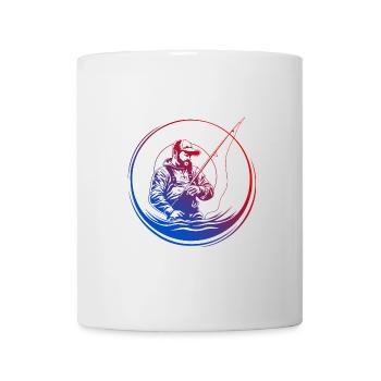 Fishing Silhouette Colorful - Mug - white - Front