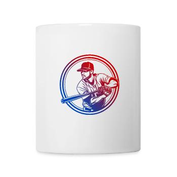 Baseball Silhouette Colorful - Mug - white - Front