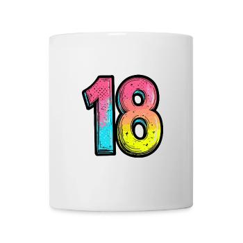 18 Zahl symbol - Tasse - Weiß - Vorne