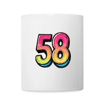 58 Zahl Symbol - Tasse - Weiß - Vorne