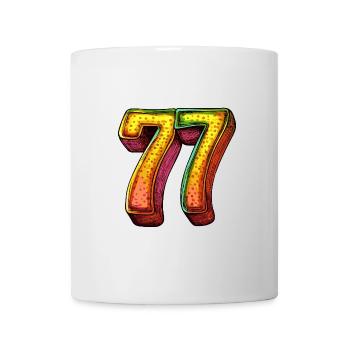 77 Zahl Symbol - Tasse - Weiß - Vorne