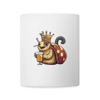 Schnecke Bier Lustig - Tasse - Weiß - Vorne