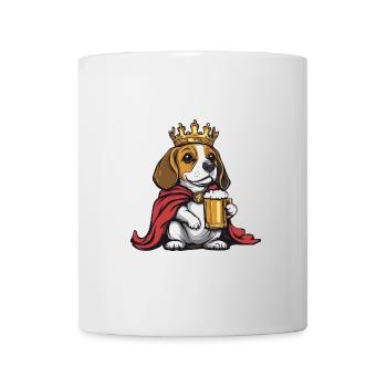 Beagle chien bière drôle - Mug blanc - blanc - Devant