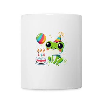 Frog Kid Celebrating Birthday - Tasse - Weiß - Vorne