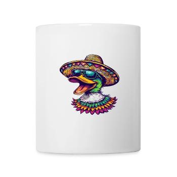Duck Funny Sombrero - Mug - white - Front
