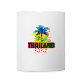 Thailand 2025 Bunt Palmen - Tasse - Weiß - Vorne