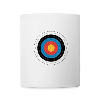 Zielscheibe Bogenschießen Pop Art Grafik - Tasse - Weiß - Vorne