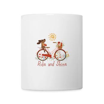Ride and Shine with Dog - Mug blanc - blanc - Devant