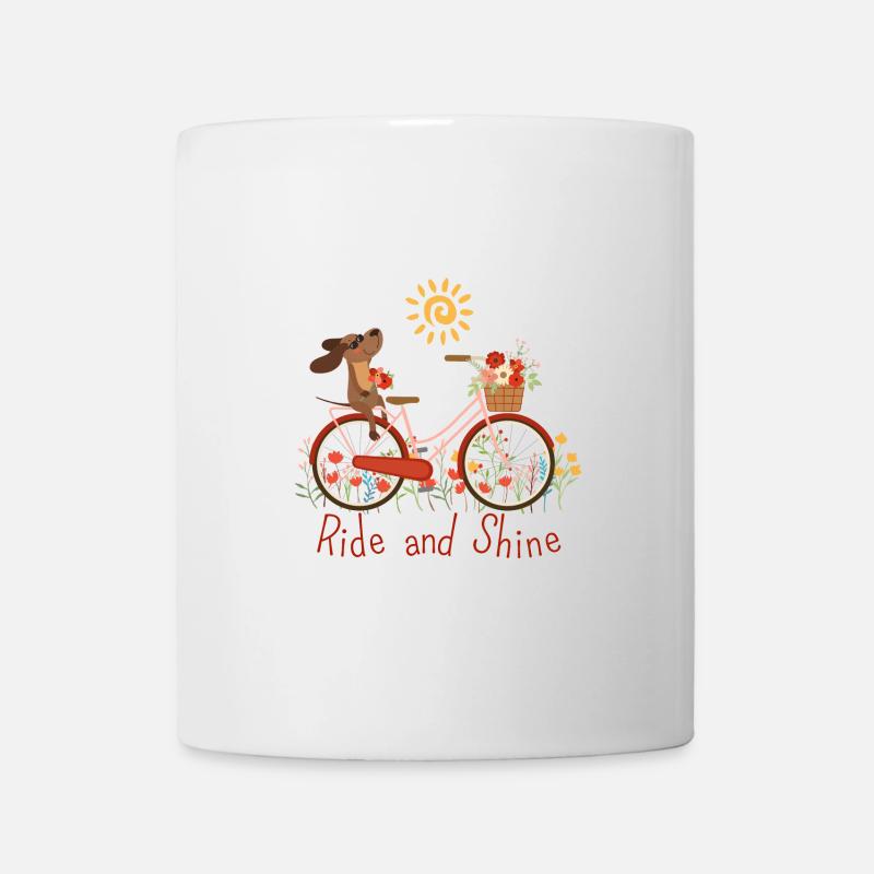 Reiten und glänzen mit Hund - Tasse - Weiß