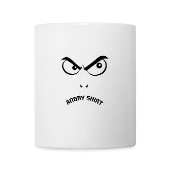 Lustig, Angry, funny, böser Blick - Tasse - Weiß - Vorne