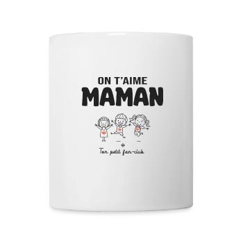 aime maman cadeau maman 3 enfants fête des mères - Mug blanc - blanc - Devant