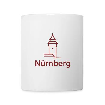 Nürnberg Turm Silhouette - Tasse - Weiß - Vorne