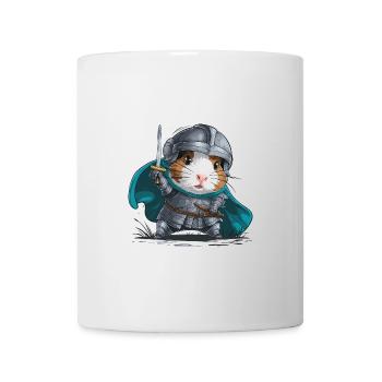 Meerschweinchen als Ritter - Tasse - Weiß - Vorne