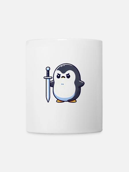 Winziger Pinguin-Krieger - Tasse - Weiß