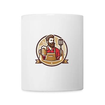 Bearded Grill Master Badge Design - Mug - white - Front