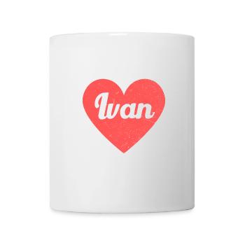 Ivan Name Rotes Herz Liebe Fan Retro - Tasse - Weiß - Vorne