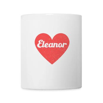 Eleanor Name Rotes Herz Liebe Fan Retro - Tasse - Weiß - Vorne