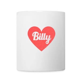 Billy Nom Cœur Rouge Amour Fan Rétro - Mug blanc - blanc - Devant