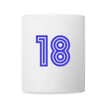 18. 18 YEARS OLD. 18th ANNIVERSARY. 18 BIRTHDAY. - Mug - white - Front