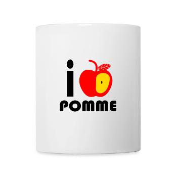 i love pomme - Mug blanc - blanc - Devant