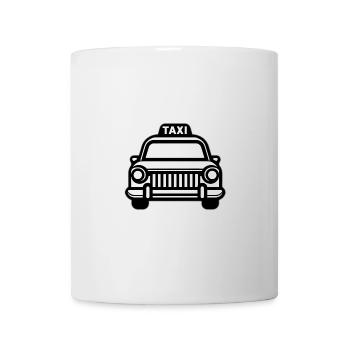 Taxi in Schwarz Weiß - Tasse - Weiß - Vorne