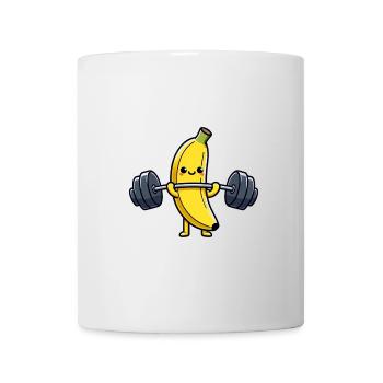 Funny banana lifts weights - Mug - white - Front