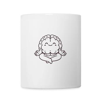 Trust Your Gut Meditating Brain Design - Mug - white - Front