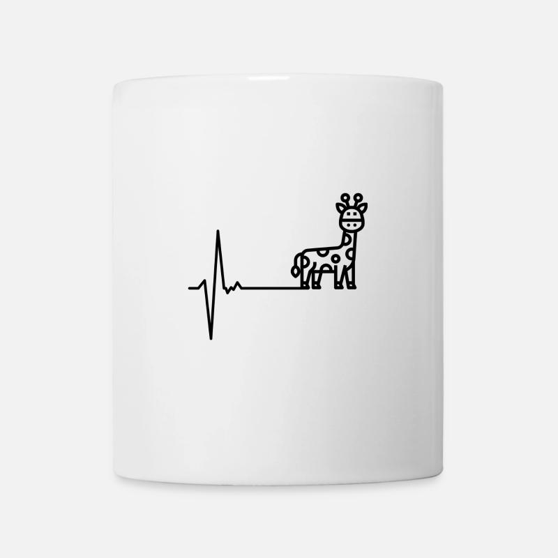 Heartbeat giraffe - Mug - white