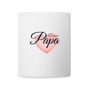 You're going to be a dad – heart design for announcement - Mug - white - Front