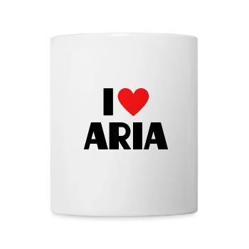I Love Aria Heart Graphic Name Gift - Mug - white - Front