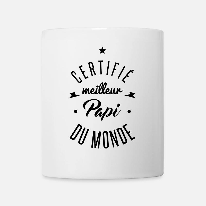 certifié meilleur papi - Mug blanc - blanc