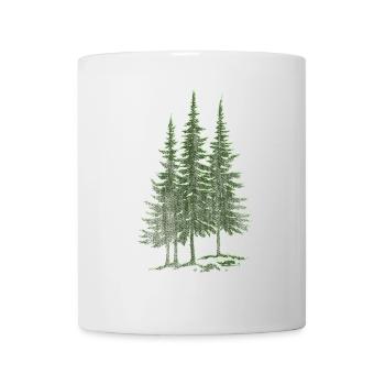 Wald Fichte Tannen Bäume - Tasse - Weiß - Vorne