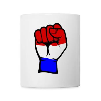 Holland Flagge Faust Hand Symbol - Tasse - Weiß - Vorne