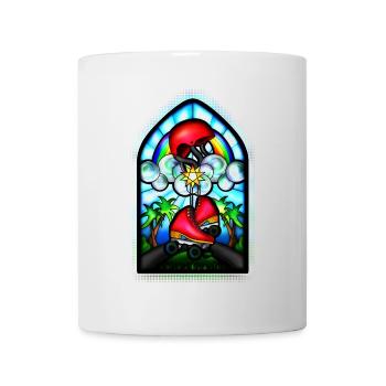 Holy Skates - Kirchenfenster mit Rollschuhen - Tasse - Weiß - Vorne