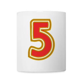 5. 5 YEARS. 5th ANNIVERSARY. 5 YEAR ANNIVERSARY - Mug - white - Front