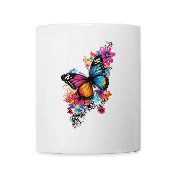Papillon Coloré Coloré Beau Art Nature - Mug blanc - blanc - Devant