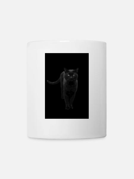 black cat kitten cat - Mug - white