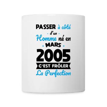 Anniversaire 20 ans - Né en Mars 2005 - Mug blanc - blanc - Devant