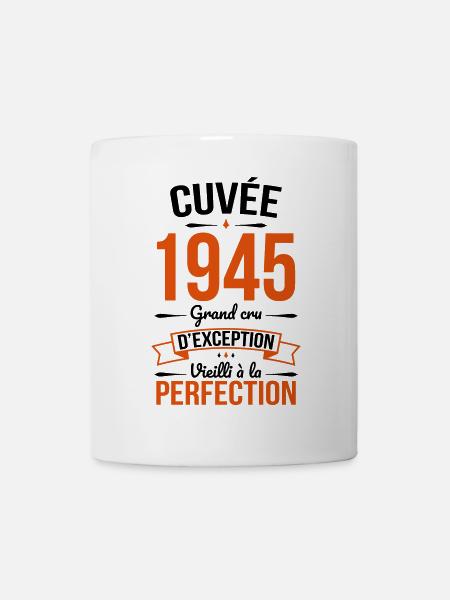 Anniversaire 80 ans - Cuvée 1945 - Cadeau Humour - Mug blanc - blanc