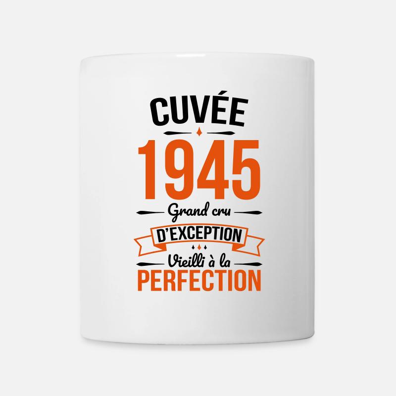 Anniversaire 80 ans - Cuvée 1945 - Cadeau Humour - Mug blanc - blanc