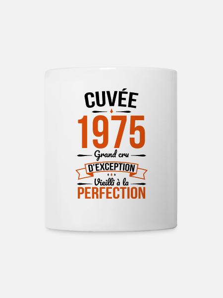 Anniversaire 50 ans - Cuvée 1975 - Cadeau Humour - Mug blanc - blanc