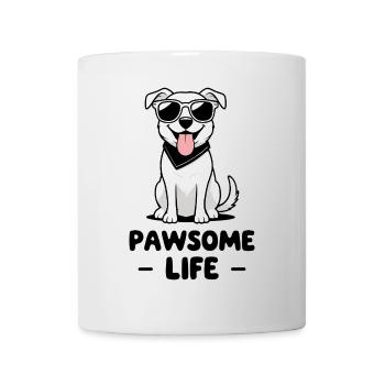 Chien élégant avec des lunettes de soleil - Mug blanc - blanc - Devant