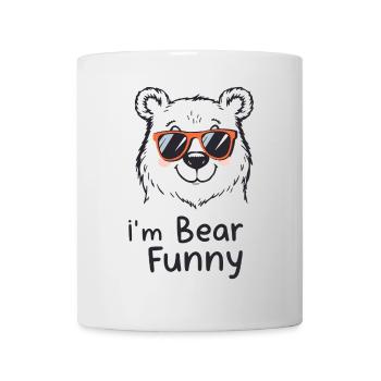 Funny bear with sunglasses - Mug - white - Front