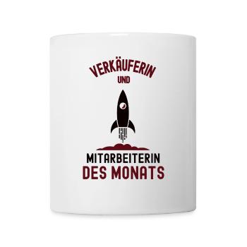 Mitarbeiterin des Monats Verkäuferin Verkauf - Tasse - Weiß - Vorne