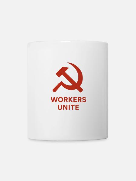 Kommunismus Shirt Hammer Sichel Revolution Marx - Tasse - Weiß