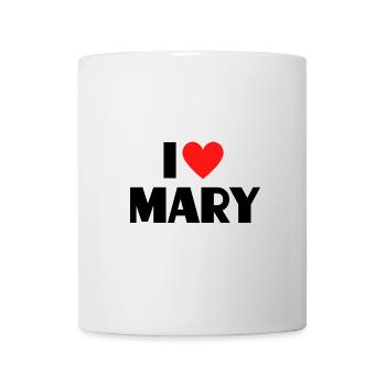 I Love Mary Red Heart Love Fan Gift - Mug - white - Front