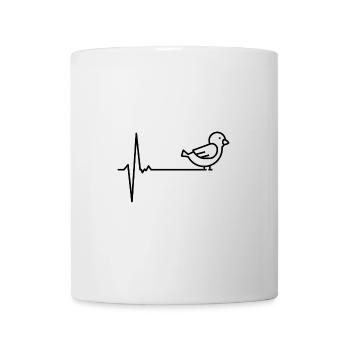 Battement de cœur oiseau - Mug blanc - blanc - Devant